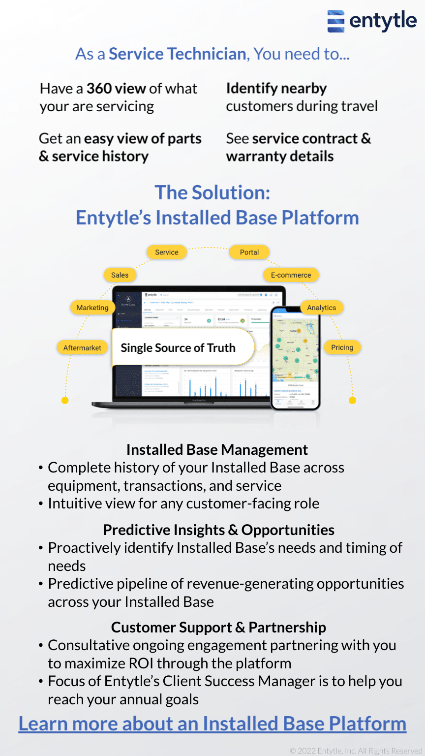 Installed Base Data Infographic| Entytle